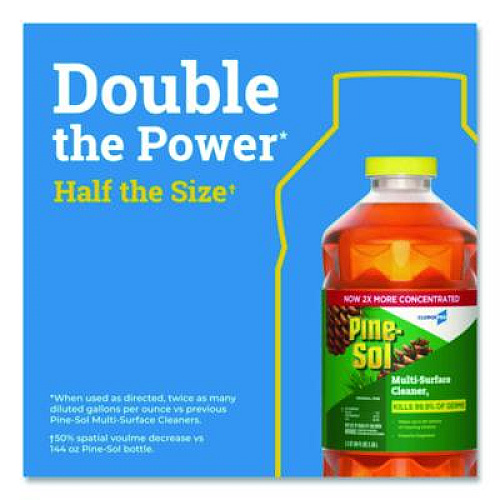 Pine-Sol CloroxPro Multi-Surface Cleaner Disinfectant Concentrated, Original Pine Scent, 80 oz Bottle, 3/Carton (60606CT)