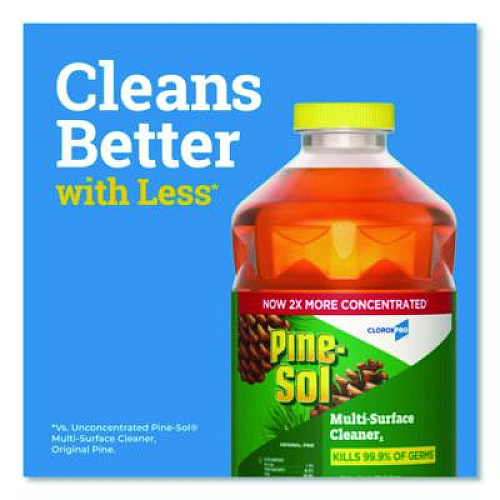 Pine-Sol CloroxPro Multi-Surface Cleaner Disinfectant Concentrated, Original Pine, 80 oz Bottle (60606EA)