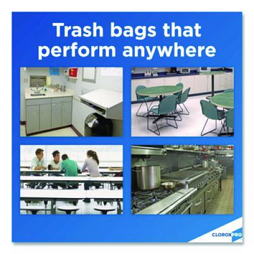 Glad CloroxPro ForceFlex Tall Kitchen Drawstring Trash Bags, 13 gal, 24 x 27.38, Gray, 100/Box (78526)