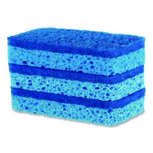 S.O.S. All Surface Scrubber Sponge, 2.5 x 4.5, 0.9" Thick, Dark Blue/Light Blue, 3/Pack, 8 Packs/Carton (91028CT)
