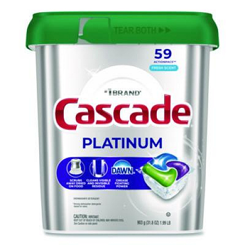 Cascade ActionPacs, Fresh Scent, 31.8 oz, 59 Pacs/Tub, 3 Tubs/Carton (15534CT)