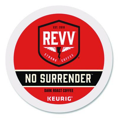revv NO SURRENDER K-Cup, Dark Roast, K-Cup, 24/Box (6873)
