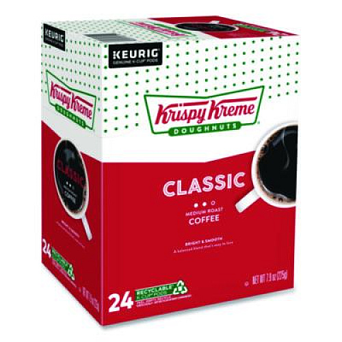 Krispy Kreme Doughnuts Classic Coffee K-Cups, Medium Roast, 24/Box (6110)