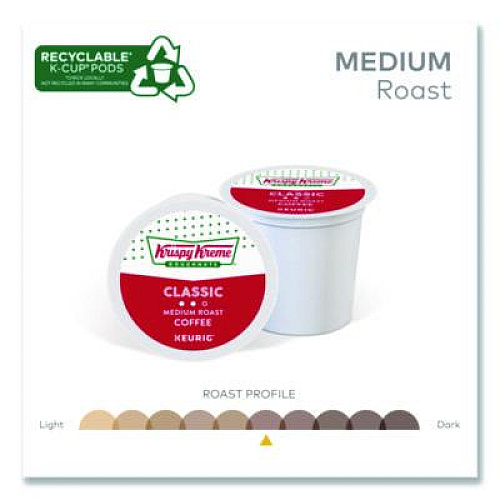 Krispy Kreme Doughnuts Classic Coffee K-Cups, Medium Roast, 24/Box (6110)