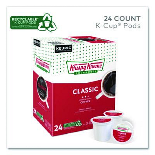 Krispy Kreme Doughnuts Classic Coffee K-Cups, Medium Roast, 24/Box (6110)
