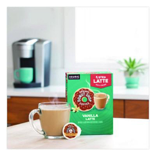 The Original Donut Shop Vanilla One Step Latte K-Cup, 20/Box (8177)
