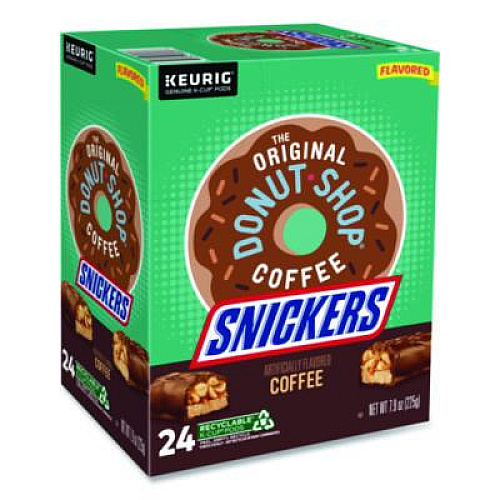 The Original Donut Shop SNICKERS Flavored Coffee K-Cups, 24/Box (9608)