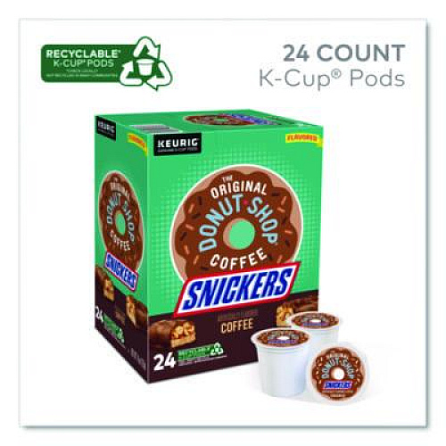 The Original Donut Shop SNICKERS Flavored Coffee K-Cups, 24/Box (9608)