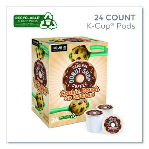 The Original Donut Shop Cookie Dough So Delicious K-Cups, 0.3 oz K-Cup, 24/Box (9534)