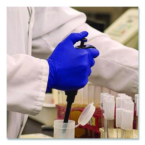 AMMEX Professional Nitrile Exam Gloves, Powder-Free, Small, Indigo, 100/Box (AINPF42100BX)