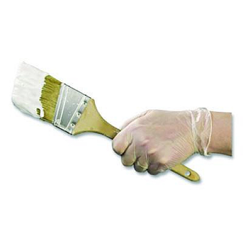 X3 by AMMEX Industrial Vinyl Gloves, Powder-Free, Small, 3 mil Thick, 9.5" Long, Clear, 100/Box (GPX342100BX)