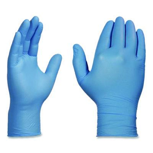 X3 by AMMEX Industrial Nitrile Gloves, Powder-Free, Small, 3 mil Thick, 9.5" Long, Blue, 100/Box (X342100BX)