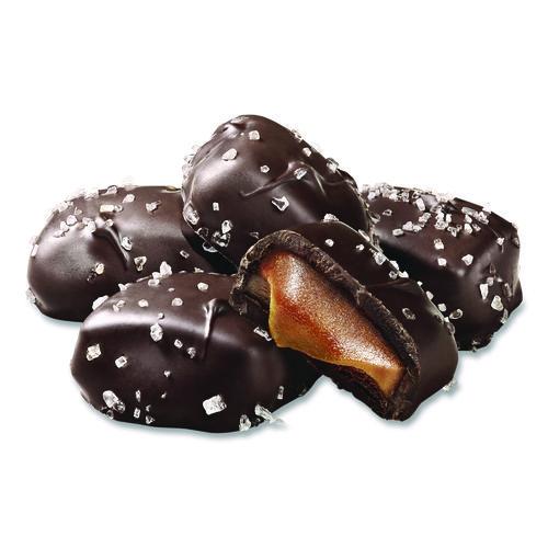 Small Batch Wonders Snack Size Dark Chocolate Sea Salt Caramels, 0.5 oz Individually Wrapped, 48/Box (KAR04002)