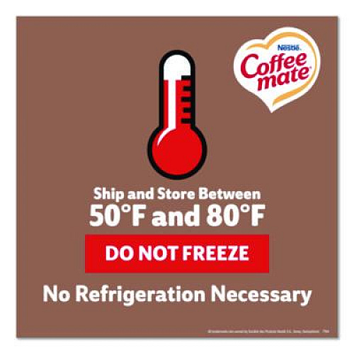 Coffee mate Plant-Based Oat Milk Liquid Creamers, Natural Vanilla, 0.38 oz Mini Cups, 50/Box, 4 Boxes/Carton (19891CT)