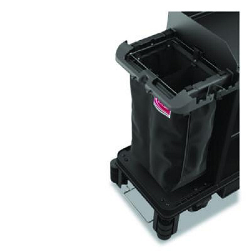 Divided Bag for Suncast Commercial Full-Size and Compact-Size Housekeeping Carts, 25.4 gal, 15.6" x 12.52" x 29.95", Black (HKCBAG02D)