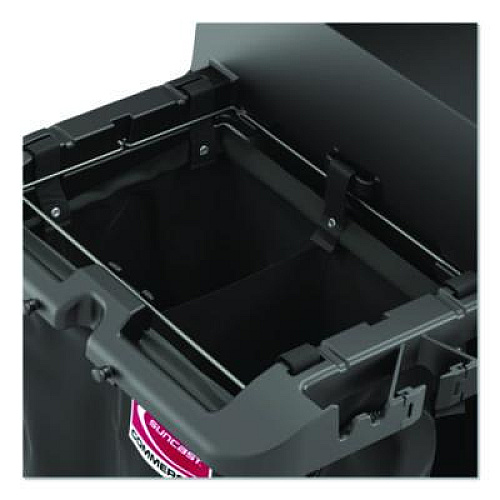 Divided Bag for Suncast Commercial Full-Size and Compact-Size Housekeeping Carts, 25.4 gal, 15.6" x 12.52" x 29.95", Black (HKCBAG02D)