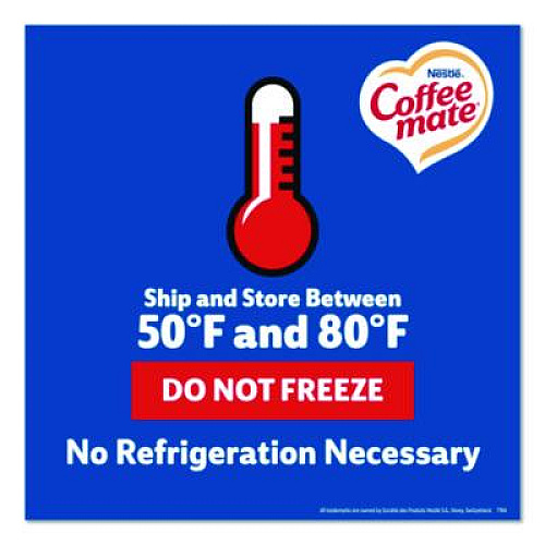 Coffee mate Plant-Based Almond Milk Non-Dairy Liquid Creamer Singles, Natural Vanilla, 0.38 oz Mini Cups, 50/Box (42258)