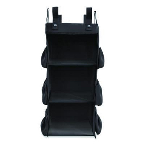 3-Sided Hanging Bag with Shelves for Suncast Commercial HKC1000/HKC2000 Housekeeping Carts, 25.4 gal, 15.7 x 12.4 x 30, Black (HKCBAG03D)