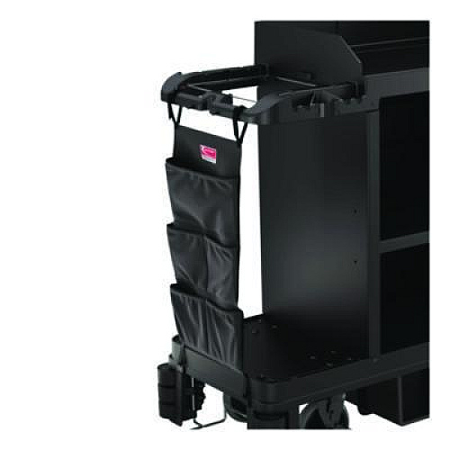 Linen Strap Bag for Suncast Commercial Full-Size and Compact Housekeeping Carts, 16.25" x 1" x 31.75", Black (HKCBAG06D)