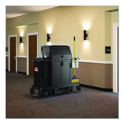 Lockable Hood Accessory for Suncast Commercial Full-Size Housekeeping Carts HKC1000/HKC2000, Plastic, Black (HKCHOOD)