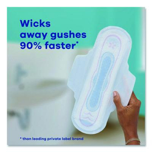 Always Ultra Thin Pads with Wings, Size 1, Regular Absorbency, 22 Pads/Pack, 12 Packs/Carton (03339)