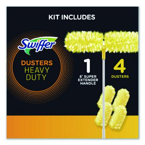 Swiffer Heavy Duty Dusters with Super Extender Handle, 6 ft Handle, 1 Handle/4 Dusters (77326EA)