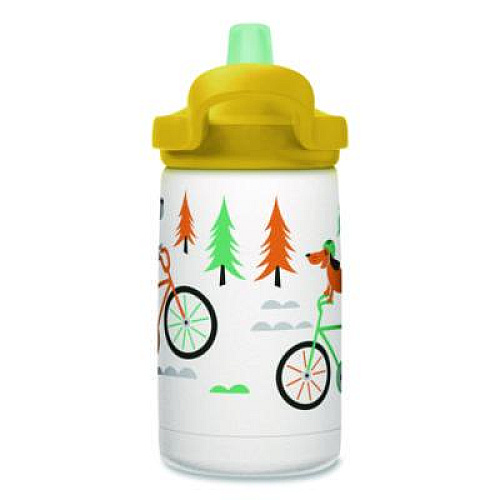 CamelBak Eddy + Kids Water Bottle, Biking Dogs Design, 12 oz, Multicolor (2665107035)