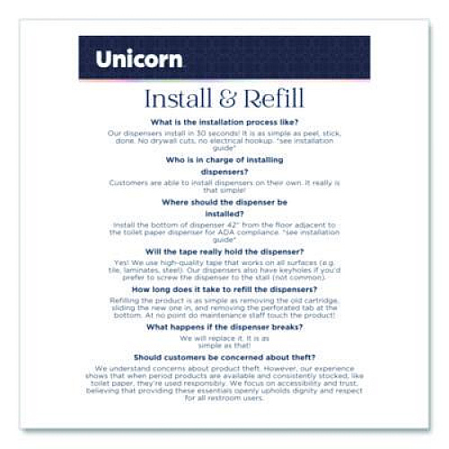 Unicorn Cotton Tampons, Regular Absorbency, 60/Box, 6 Boxes/Carton (TOP08159)