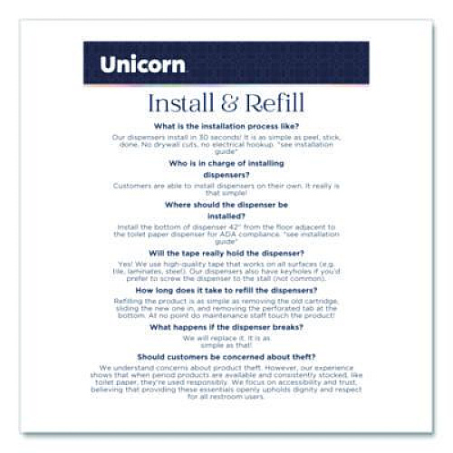 Unicorn Cotton Maxi Pads with Wings, Regular Absorbency, 40 Pads/Cartridge, 6 Cartridges/Pack (TOP08197)