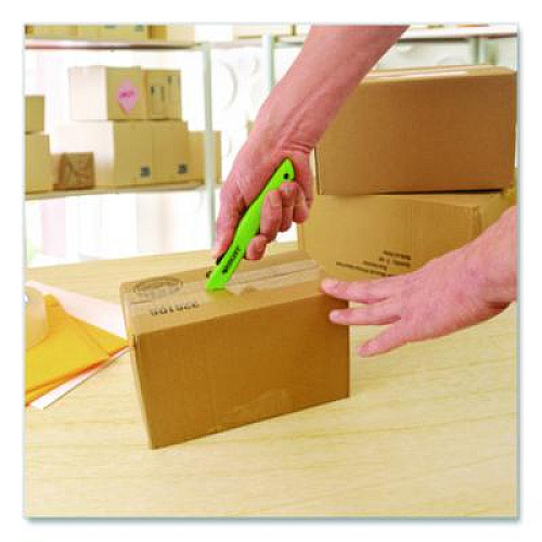 Westcott Full-Size Safety Cutter, ABS Handle, Green, 12/Pack (00659)