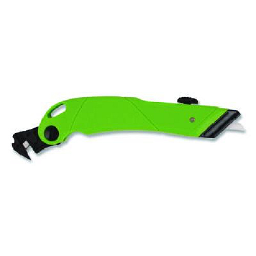 Westcott Ceramic Safety Cutter with Fold-Out Film Cutter, Plastic Handle, Green (00741)