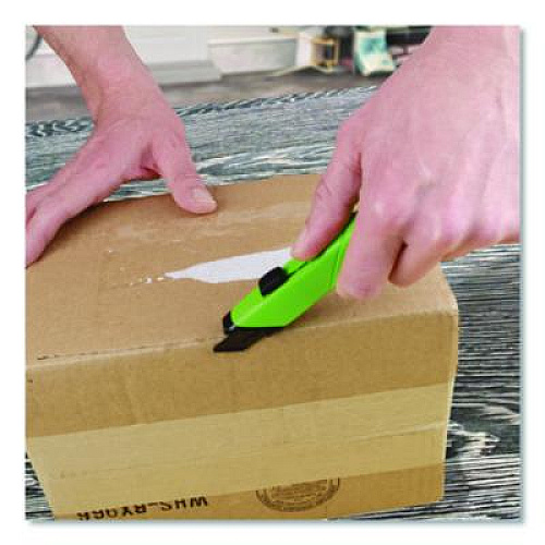 Westcott Ceramic Safety Cutter with Fold-Out Film Cutter, Plastic Handle, Green (00741)