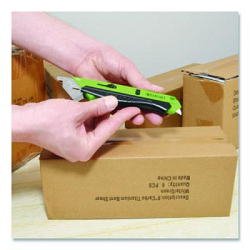 Westcott Dual-Sided Ceramic Box Opener, ABS Plastic Handle, Green (17920001)