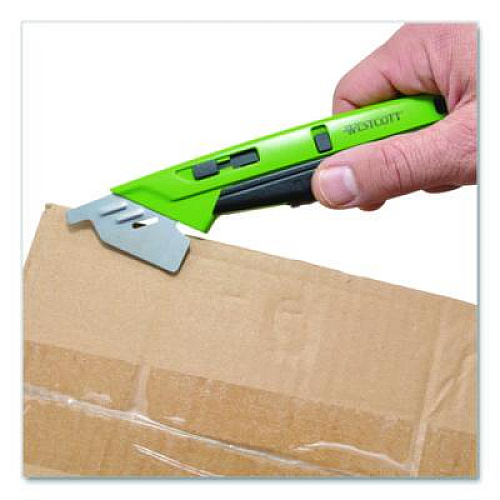 Westcott Dual-Sided Ceramic Box Opener, ABS Plastic Handle, Green (17920001)