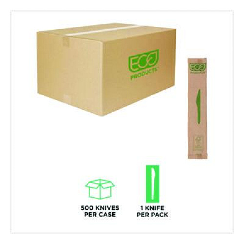 Eco-Products Wood Cutlery, General Purpose Knife, Natural, 500/Carton (EPS211W)