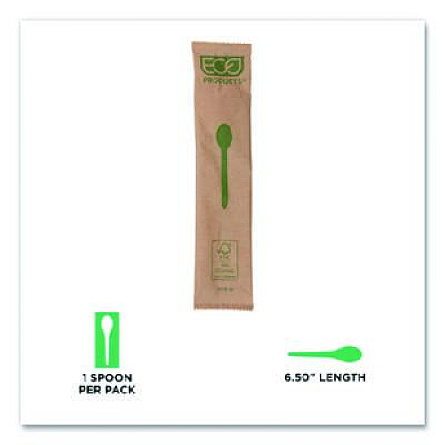 Eco-Products Wood Cutlery, General Purpose Spoon, Natural, 500/Carton (EPS213W)