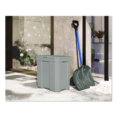 Suncast Salt Box, 28 gal, 23.75 x 15.75 x 23.75. Dove Gray (BMBX300)