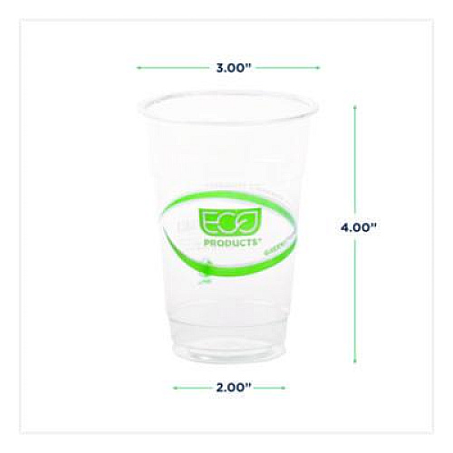 Eco-Products GreenStripe PLA Cold Cups, 10 oz, Plastic, Clear, 1,000/Carton (EPCC10GS)