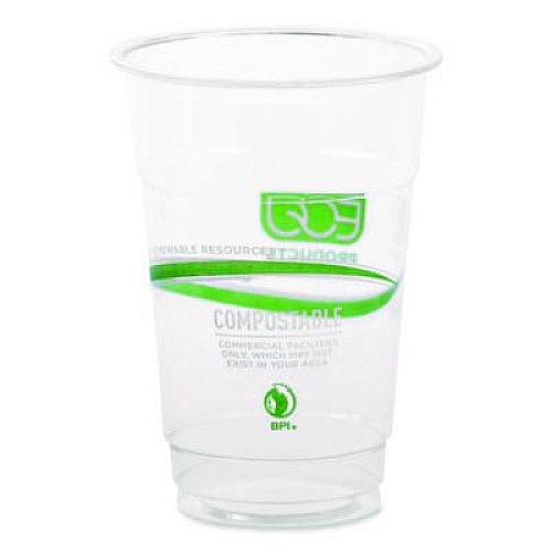 Eco-Products GreenStripe PLA Cold Cups, 10 oz, Plastic, Clear, 1,000/Carton (EPCC10GS)