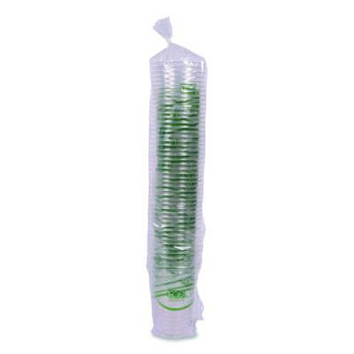 Eco-Products GreenStripe Renewable and Compostable Cold Cups Convenience Pack, 16 oz, Plastic, Clear, 50/Pack (EPCC16GSPK)
