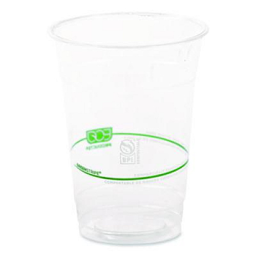 Eco-Products GreenStripe Renewable and Compostable Cold Cups Convenience Pack, 16 oz, Plastic, Clear, 50/Pack (EPCC16GSPK)