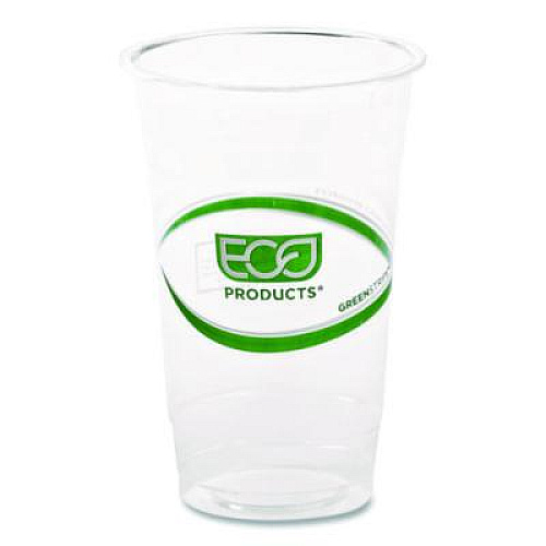 Eco-Products GreenStripe Renewable and Compostable Cold Cups, 20 oz, Plastic, Clear, 50/Pack, 20 Packs/Carton (EPCC20GS)