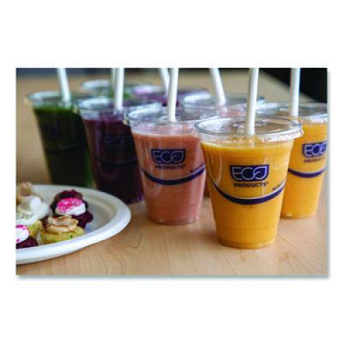 Eco-Products BlueStripe Recycled Content Clear Plastic Cold Drink Cups, 24 oz, 600/Carton (EPCR24)