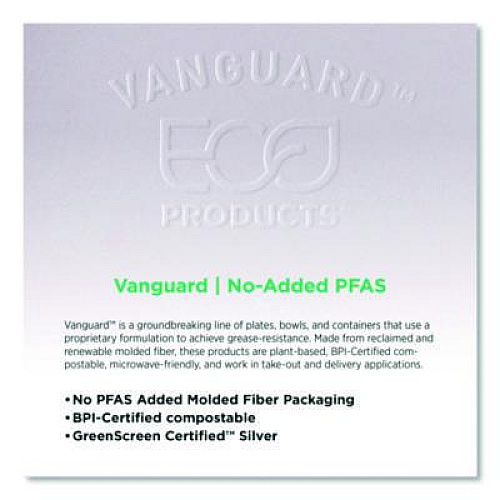 Eco-Products Vanguard Renewable and Compostable Sugarcane Plates, 7" dia, White, 1,000/Carton (EPP011NFA)