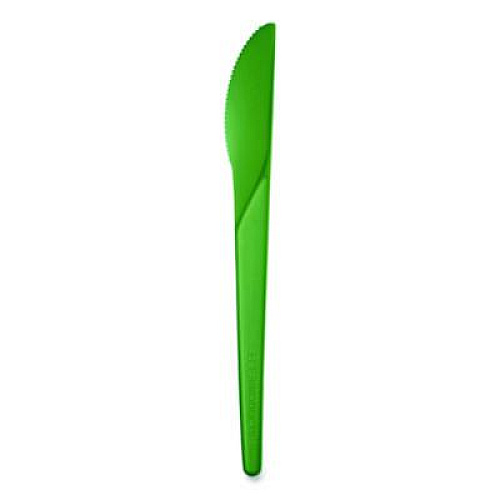 Eco-Products Plantware Compostable Cutlery, Knife, Plastic, Green, 1,000/Carton (EPS011G)