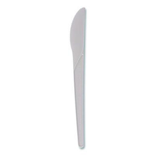 Eco-Products Plantware Compostable Cutlery, Knife, Plastic, White, 1,000/Carton (EPS011W)