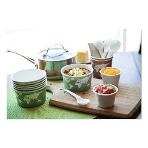 Eco-Products Plantware Compostable Soup Spoon, Heavyweight, Plastic, White, 50/Pack, 20 Packs/Carton (EPS014)