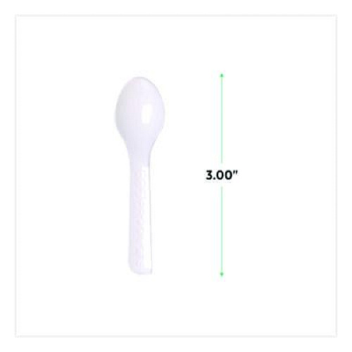 Eco-Products Plantware CPLA Tasting Spoon, Plastic, 3", White, 2,000/Carton (EPS016)