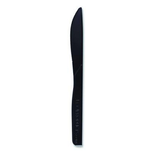Eco-Products 100% Recycled Content Cutlery, Knife, Plastic, Black, 50/Pack, 20 Packs/Carton (EPS111)