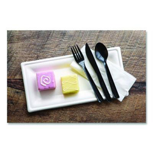 Eco-Products 100% Recycled Content Cutlery, Spoon, Plastic, Black, 50/Pack, 20 Pack/Carton (EPS113)